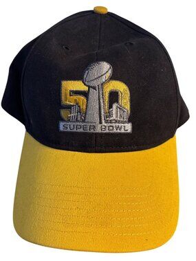 Super Bowl 50 Youth Hat By 47 Brand Black & Yellow Adjustable Cap